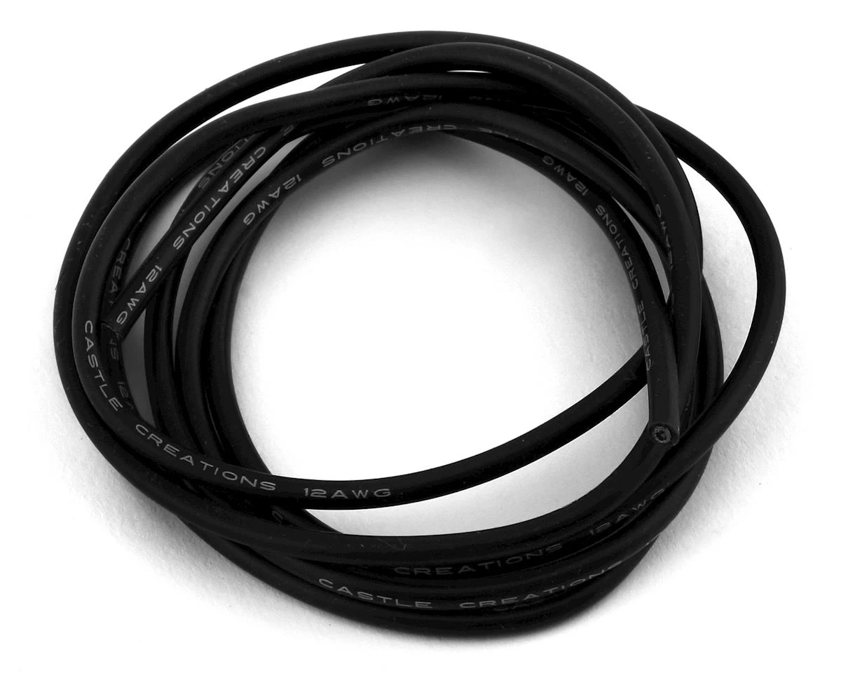 Castle Creations 12awg Wire (Black) (60") 3 Castle Creations 12awg Wire (Black) (60")