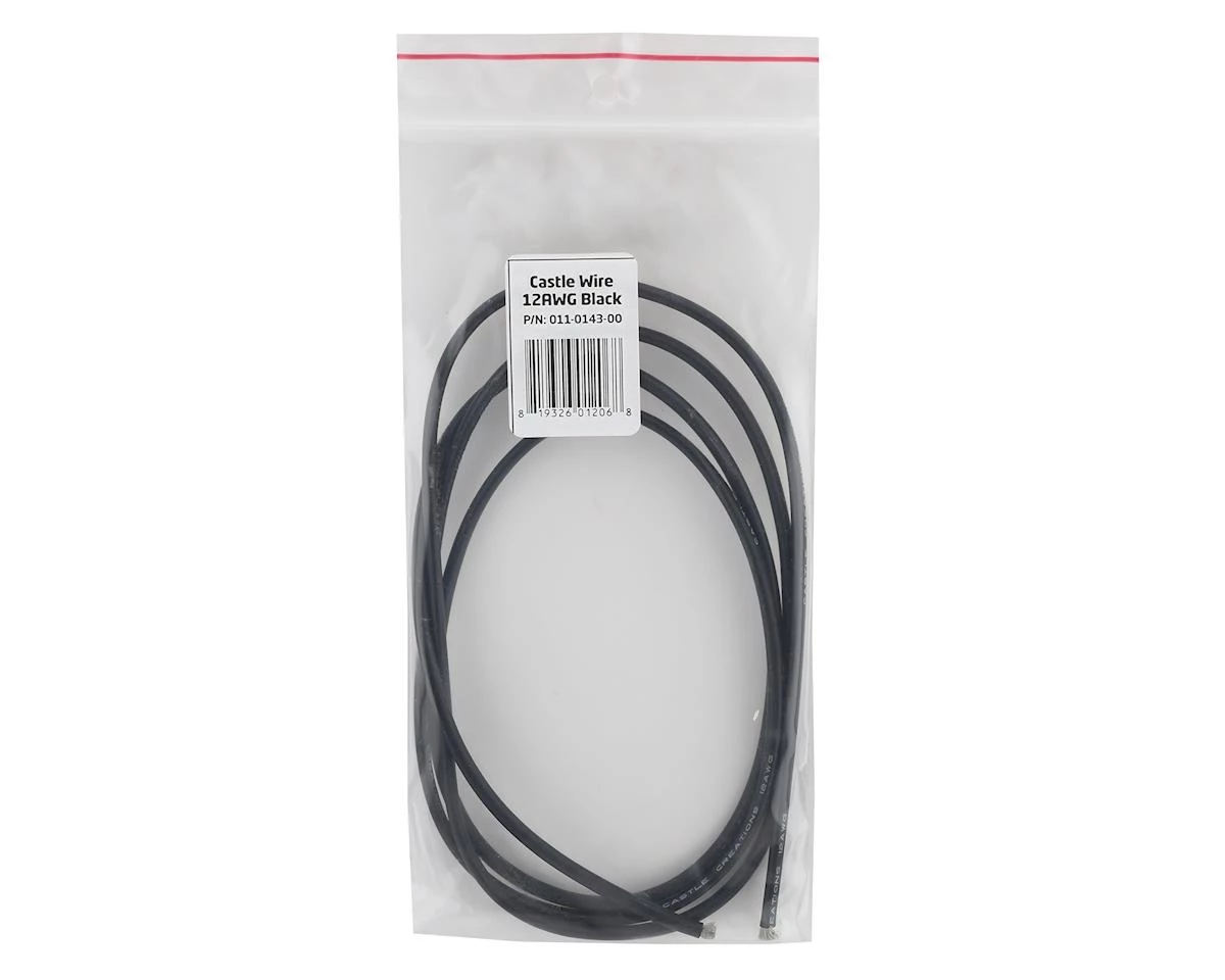Castle Creations 12awg Wire (Black) (60") 4 Castle Creations 12awg Wire (Black) (60") - Image 2