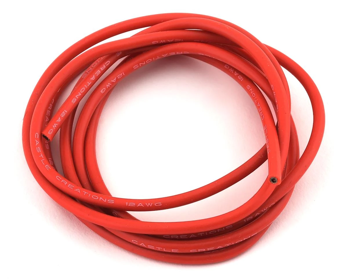 Castle Creations 12awg Wire (Red) (60") 2 Castle Creations 12awg Wire (Red) (60")