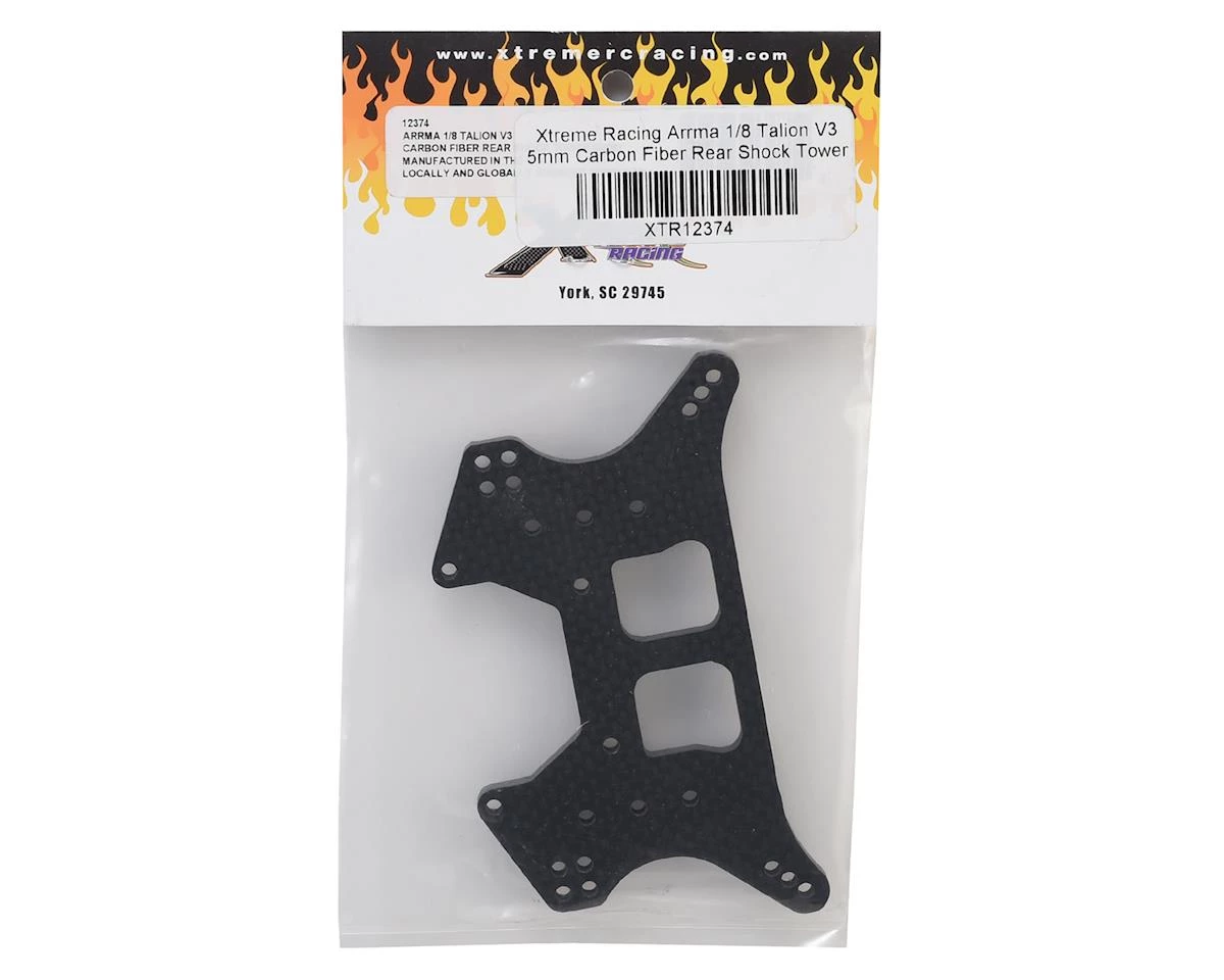 Xtreme Racing 5mm Carbon Fiber Arrma Talion V3 Rear Shock Tower 4 Xtreme Racing 5mm Carbon Fiber Arrma Talion V3 Rear Shock Tower - Image 2